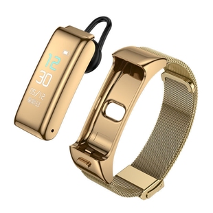 手机智能手环蓝牙耳机二合一可通话多功能运动计步器腕表电话听歌健康音乐心率亮屏抬手监测血压连接大屏方形