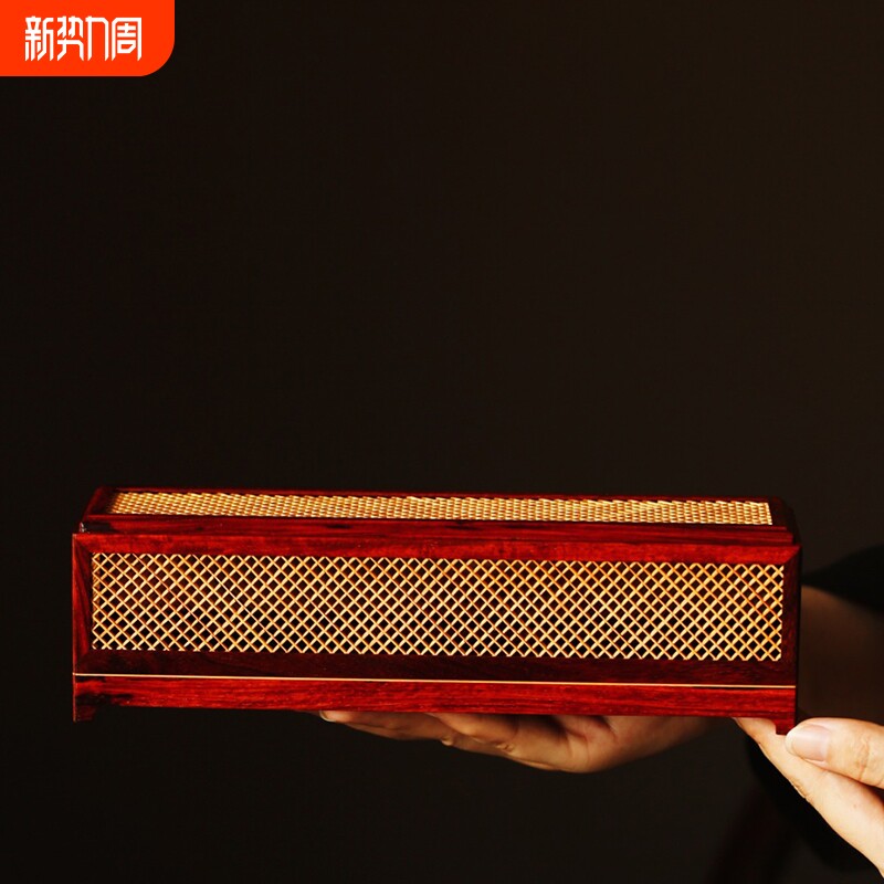 小叶紫檀香炉家用室内檀香沉香薰炉焚香熏香盘香托红木卧香炉