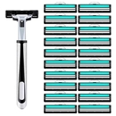 双层刀片刮胡剃须刀片不锈钢手动刀头男老式 胡子刀胡须刀胡刀电动