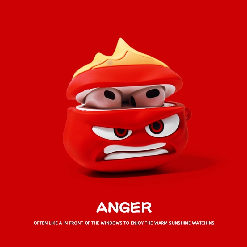 适用airpods4保护套airpodspro3保护壳可爱特工队aipods321苹果蓝牙耳机套创意airpod硅胶pro2软壳二三代红色