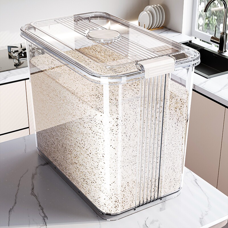 家用米桶防虫防潮面粉面桶储物罐米箱米粮收纳盒大米杂粮翻盖密封