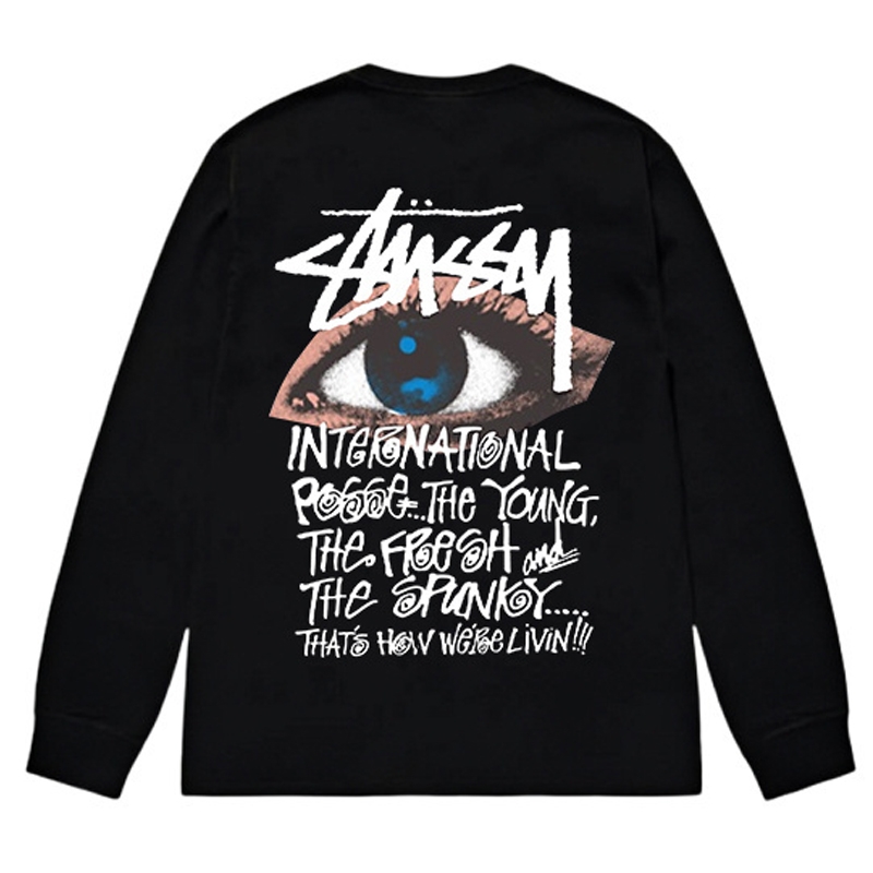 2025新款潮牌长袖t恤宽松纯棉重磅300g高版本秋黑八骰子宽松亲子