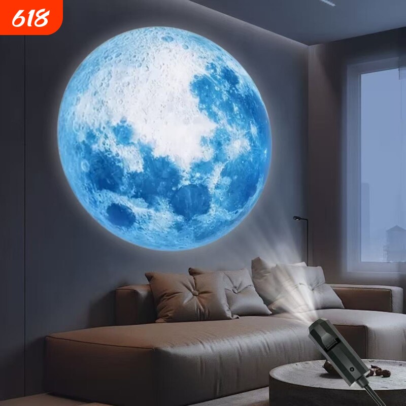 星球氛围投影灯烂漫卧室氛围星空灯高亮度创意月亮灯梦幻照明夜灯
