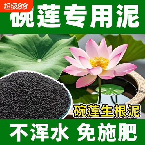 碗莲专用泥睡莲专用土荷花泥生态鱼缸水草泥水藻泥水培陶粒荷塘泥