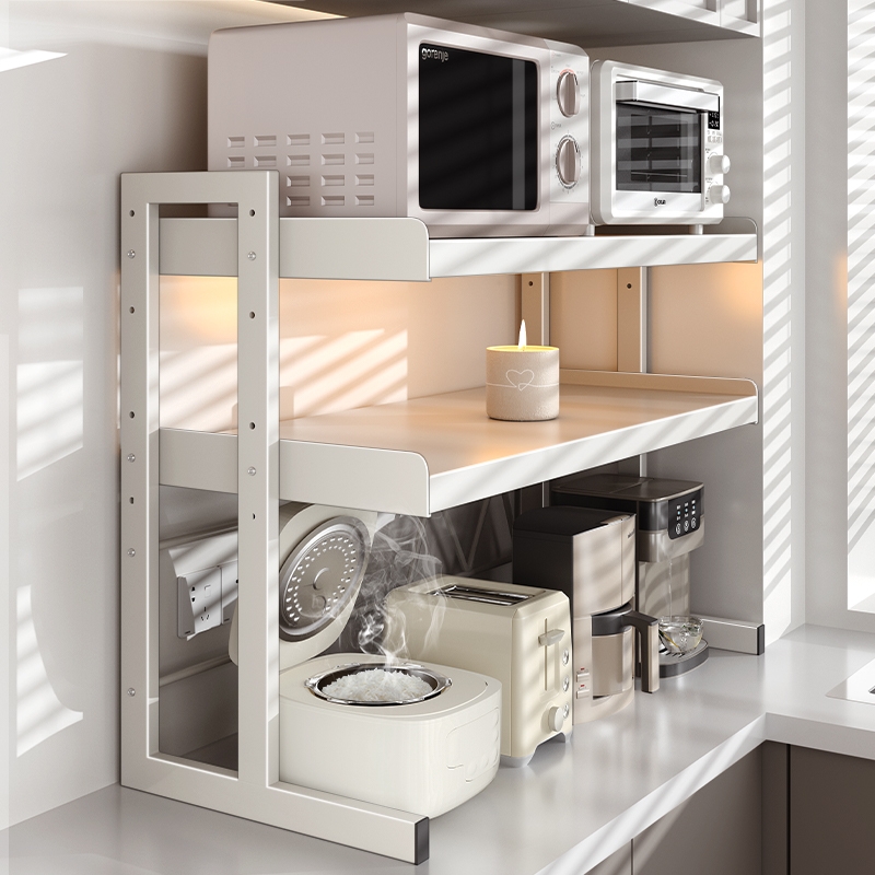 厨房置物架台面分层电器一体收纳