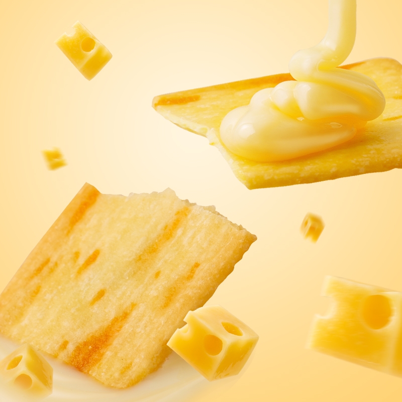 岩烧芝士脆奶香薄脆饼干甜咸味小零食办公室休闲零食118g
