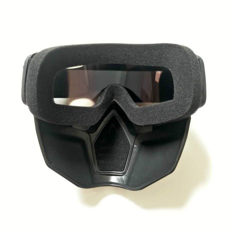 风镜面罩复古骑行风镜 越野摩托车护目风镜 防风保暖头盔面具风镜