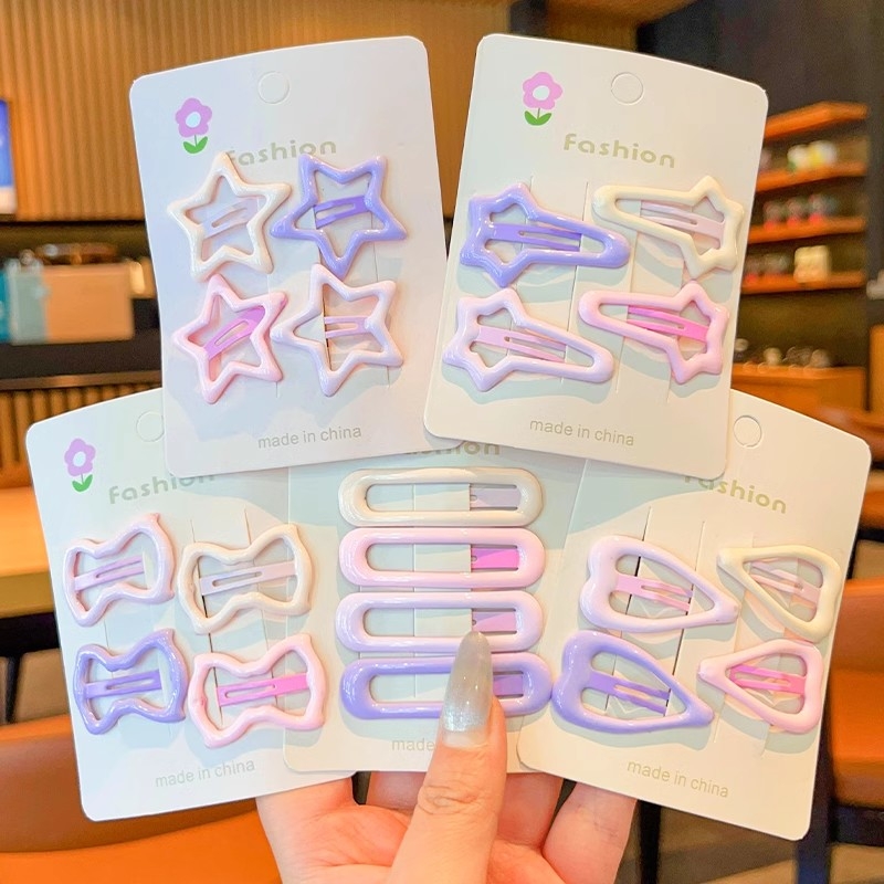 儿童粉紫边夹发饰|千人回购