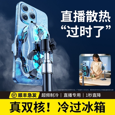 直播专用散热器双核制冷秒降温