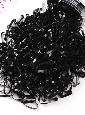 黑色加宽加厚皮筋发圈 约300根