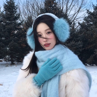 杨超越同款 毛绒绒加厚保暖可爱甜美防寒显脸小耳套 耳罩耳包女冬季