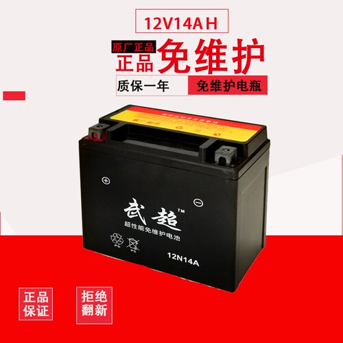 大排量摩托车电瓶12v14A
