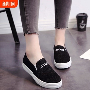 女鞋 牛筋底帆布鞋 秋季 一脚蹬休闲学生板鞋 软底 平底单鞋 老北京布鞋