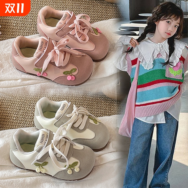 女童鞋2025新款秋季儿童软底运动鞋女孩学生休闲板鞋百搭阿甘鞋子