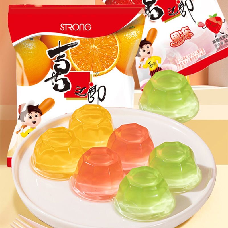喜之郎果冻袋装90g/袋儿童休闲零食草莓味苹果味什锦解馋分享出游