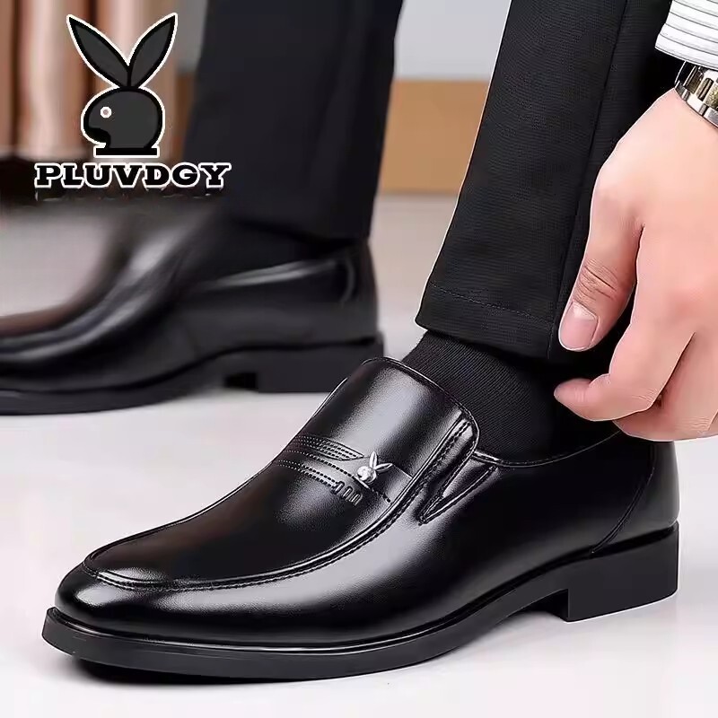 意尓康真皮牛皮软皮鞋软底商务休闲透气防滑男士皮鞋正装春秋耐磨