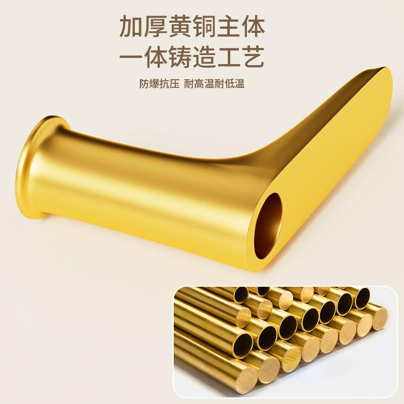 奶油风铜面盆水龙头白色黑色冷热洗手盆卫生间洗脸盆混水阀