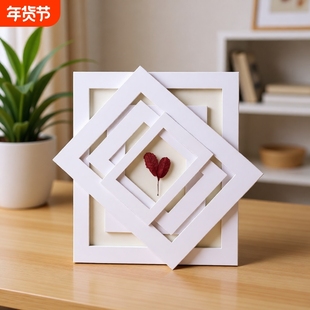 相框白色卡纸框照片摆台挂墙画6寸7寸8寸16寸20寸24寸A3A4寸装裱