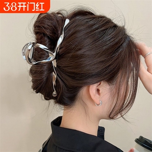 13cm超大号金属抓夹韩版高级感发夹女后脑勺气质盘发鲨鱼夹子发卡