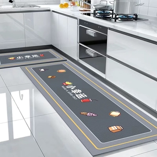 硅藻泥厨房地垫防滑防油吸水垫门口耐脏脚垫免洗可擦地毯入户浴室