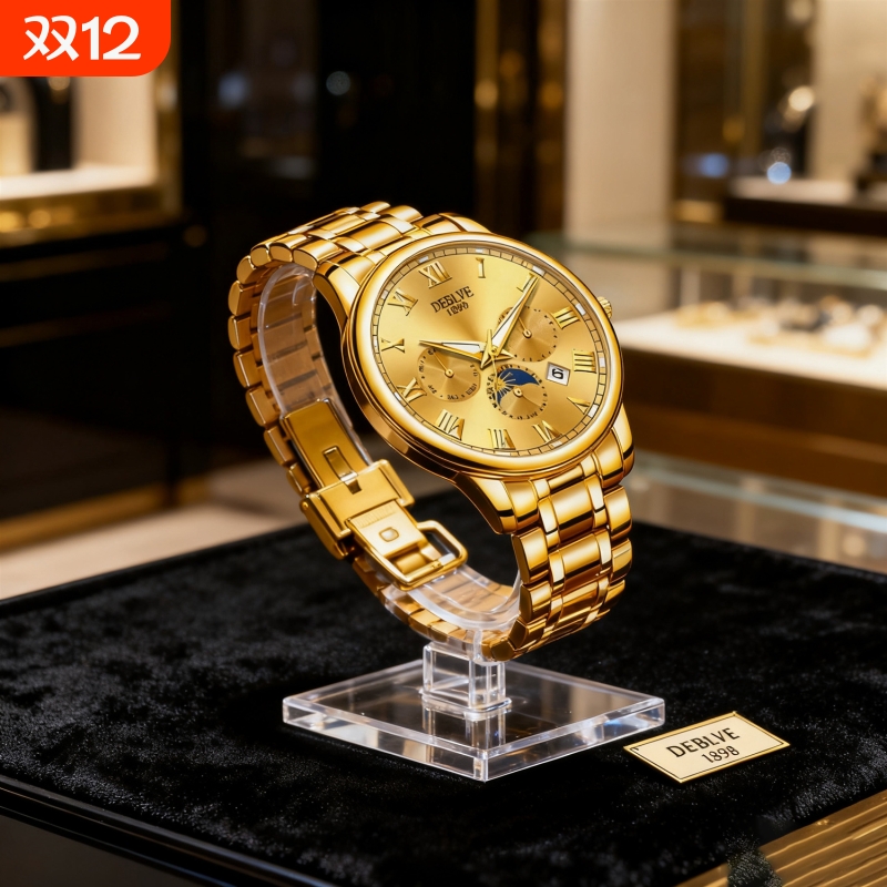 腕表高级感男士男款手表全自动非机械表正品名牌钢带商务防水石英