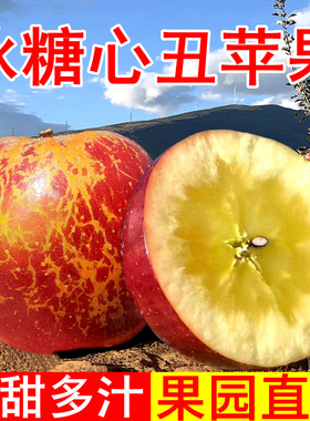 陕西冰糖心红富士丑苹果脆甜平果当季水果新鲜现摘发脆甜整箱批发