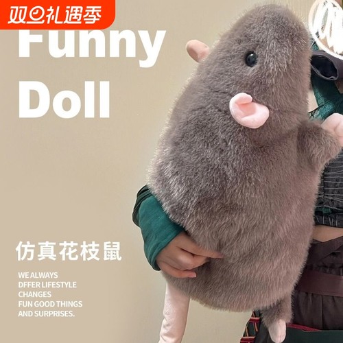 仿真花枝鼠玩偶抱枕搞怪大老鼠毛绒公仔豚鼠娃娃女生男友生日礼物