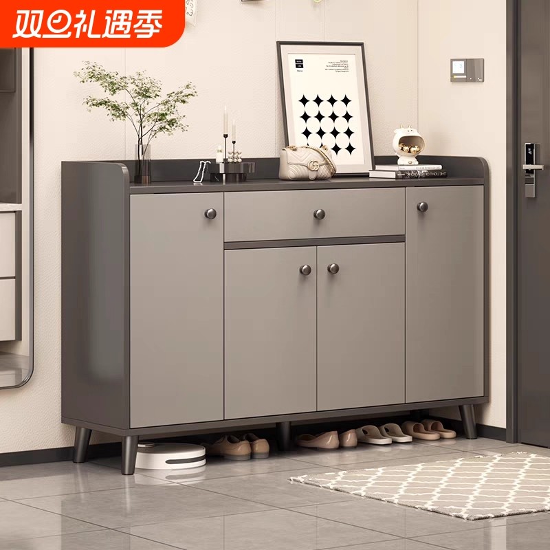 鞋柜家用门口室内新款2025爆款外楼道靠墙一体入户玄关柜鞋架多层