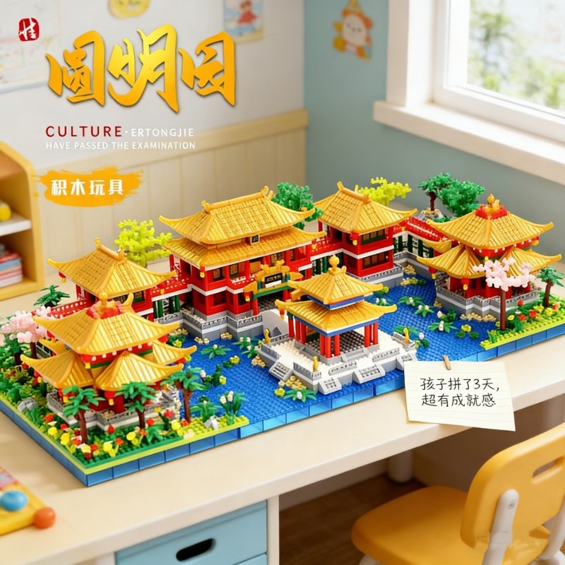 兼容乐高2025新款故宫圆明园大型建筑系列模型益智力积木拼装玩具