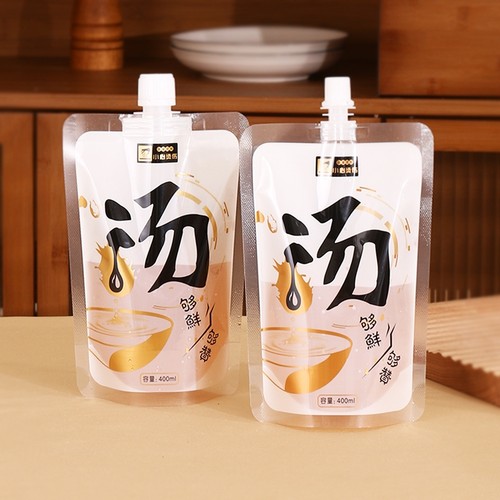 外卖汤料袋商用分装袋子热汤螺蛳粉面汤打包袋吸嘴袋大口径一次性
