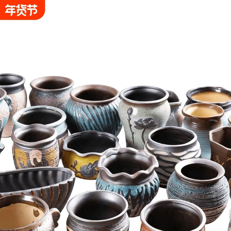 多肉花盆厂家直销肉肉大小创意家用大口径控根陶土陶瓷盆粗陶,鲜花速递/花卉仿真/绿植园艺,花盆,淘宝优惠券,粉丝福利购,淘宝优惠卷