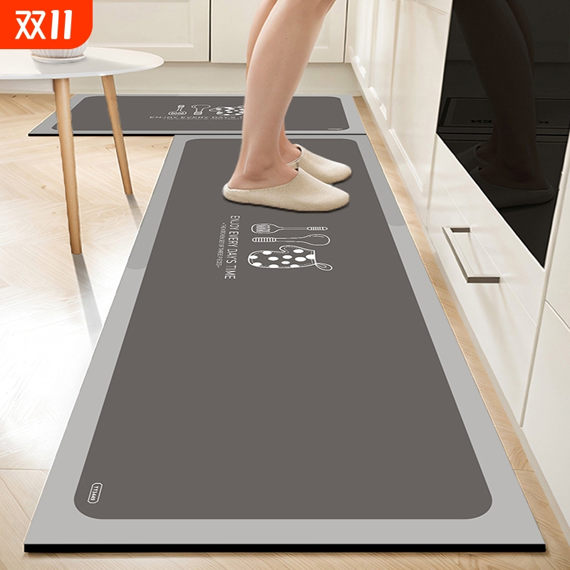 厨房地垫硅藻泥吸水防滑防油防水卫生间浴室地垫长条免洗可擦地垫