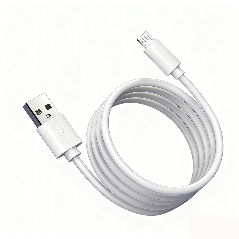 适用安卓数据线快充充电线老式接口microusb梯形白色1米