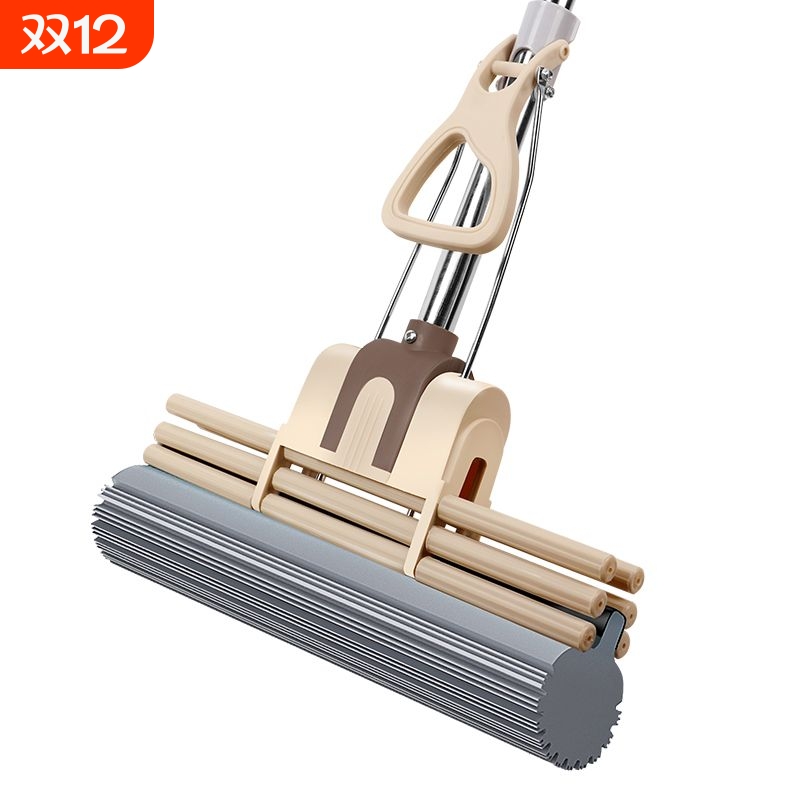 新款海绵拖把吸水拖把家用一拖净加厚直杆拖地拖把免手洗懒人拖把