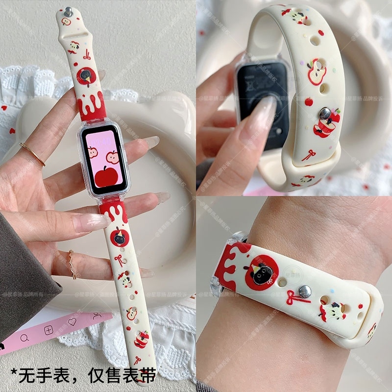 适用华为手环10表带新款9代女生反扣Kitty猫款可爱华为手环8表带智能运动创意夏天band9替换配件腕带透气男女