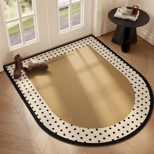 轻奢简约入户地垫家用玄关进门防滑耐磨免洗可擦皮革地垫一件代发