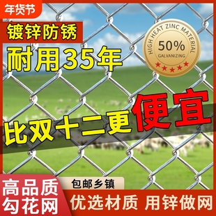 羊圈菱形牛羊围网钢筋电焊带刺勾花网围栏养殖镀锌网菜园户外鸡鸭