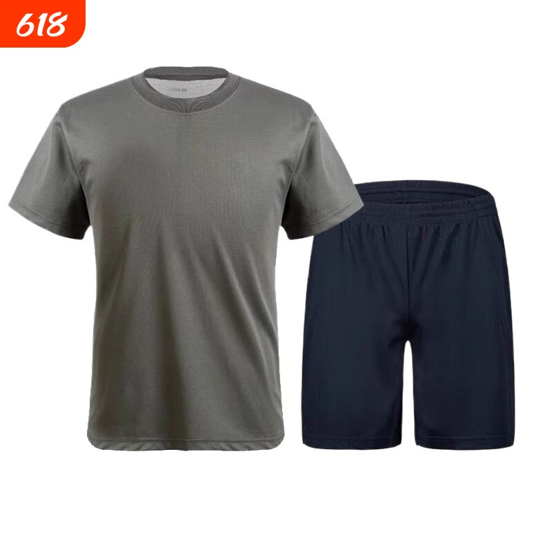 体能服套装训练服短袖短裤夏季学生军训服圆领速干运动T恤薄款