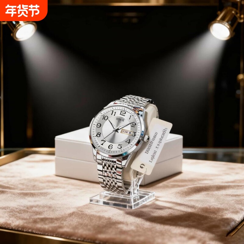 手表瑞士名表正品全自动机械风石英表商务高级感夜光防水时尚钢带