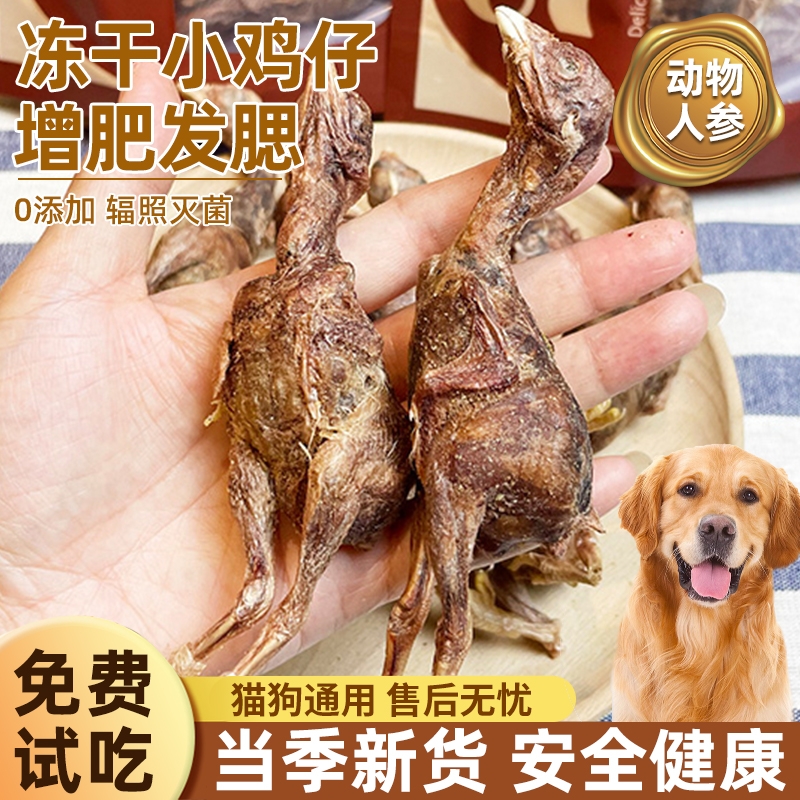 狗狗零食磨牙棒冻干小鸡仔磨牙洁齿满腹蛋黄含软磷脂咬胶猫咪零食