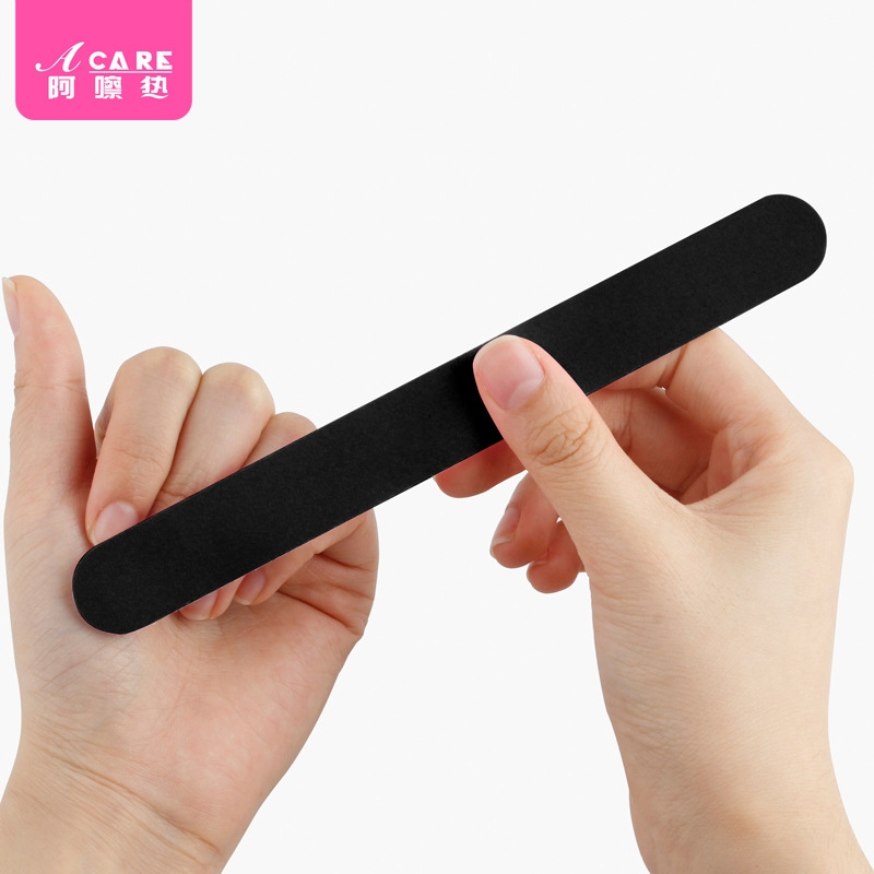 指甲锉/海绵AB1sn0-长条黑打磨锉条美甲工具挫光戳条修型家用修