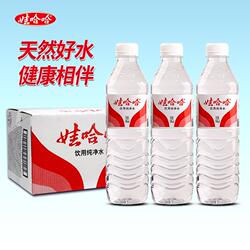 娃哈哈饮用纯净水596ml整箱批特价哇哈哈非矿泉水官方旗舰店12/24