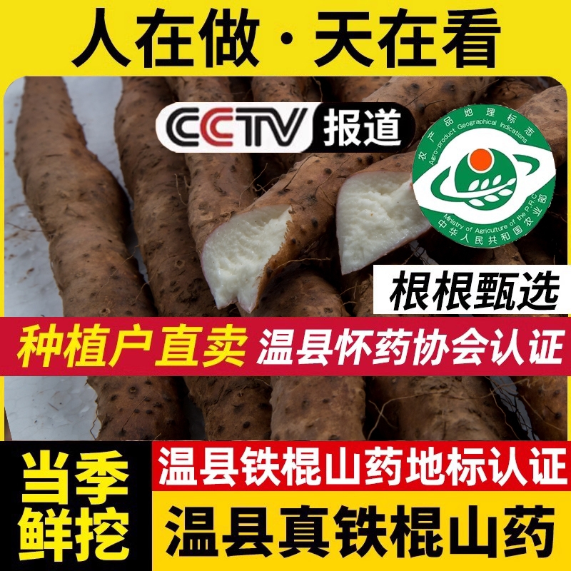河南焦作温县垆土铁棍怀山药5斤