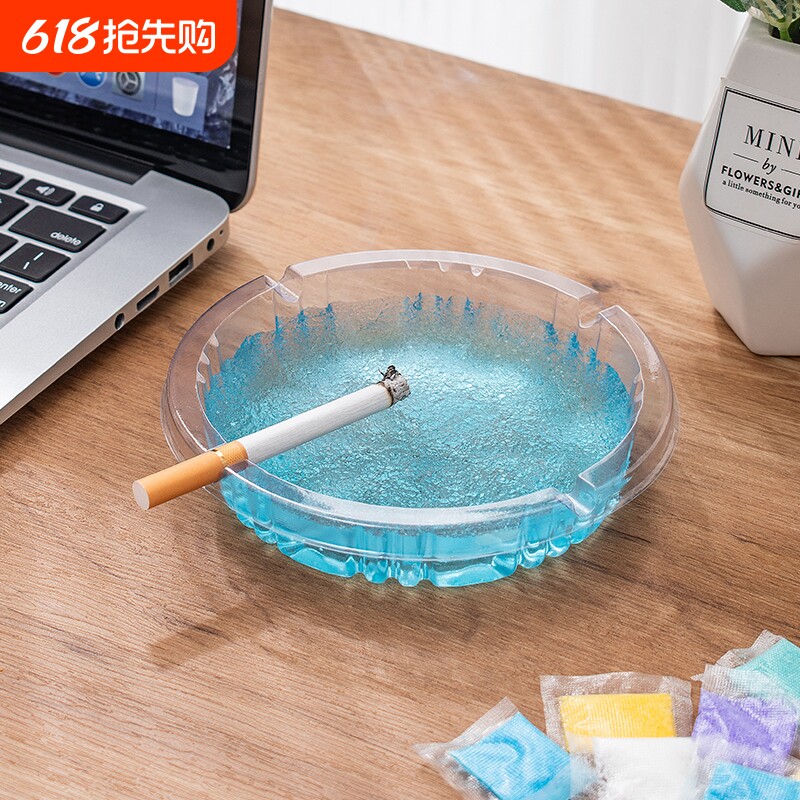 烟灰缸一次性防飞灰灭烟沙办公室商用无烟缸家用客厅卧室垃圾桶