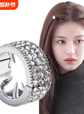 圆形金属小发扣女侧边夹发夹发卡夹子头饰精致银色黑色蓝色粉色