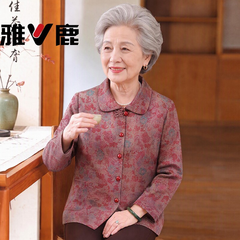 奶奶秋装薄外套中老年人女长袖衣图片