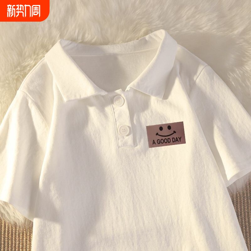 100%纯棉2024儿童T恤Polo衫男童女童短袖夏季童装上衣休