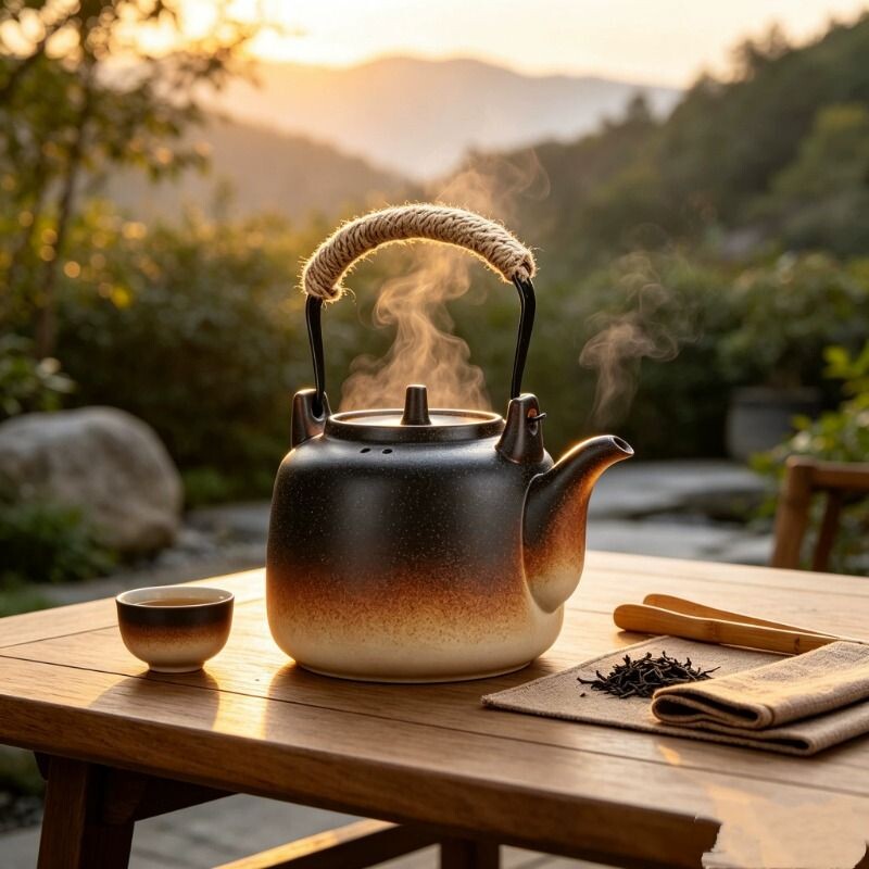 陶瓷烧水壶煮茶器泡茶电陶炉明火陶壶提梁茶壶家用大容量大号复古