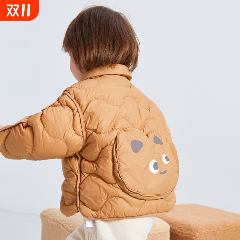 品牌清仓儿童羽绒服宝宝冬装婴儿外套男童女童短款上衣轻薄短防水