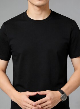 2026新款纯色短袖T恤男款夏季标准常规圆领男士短袖男士